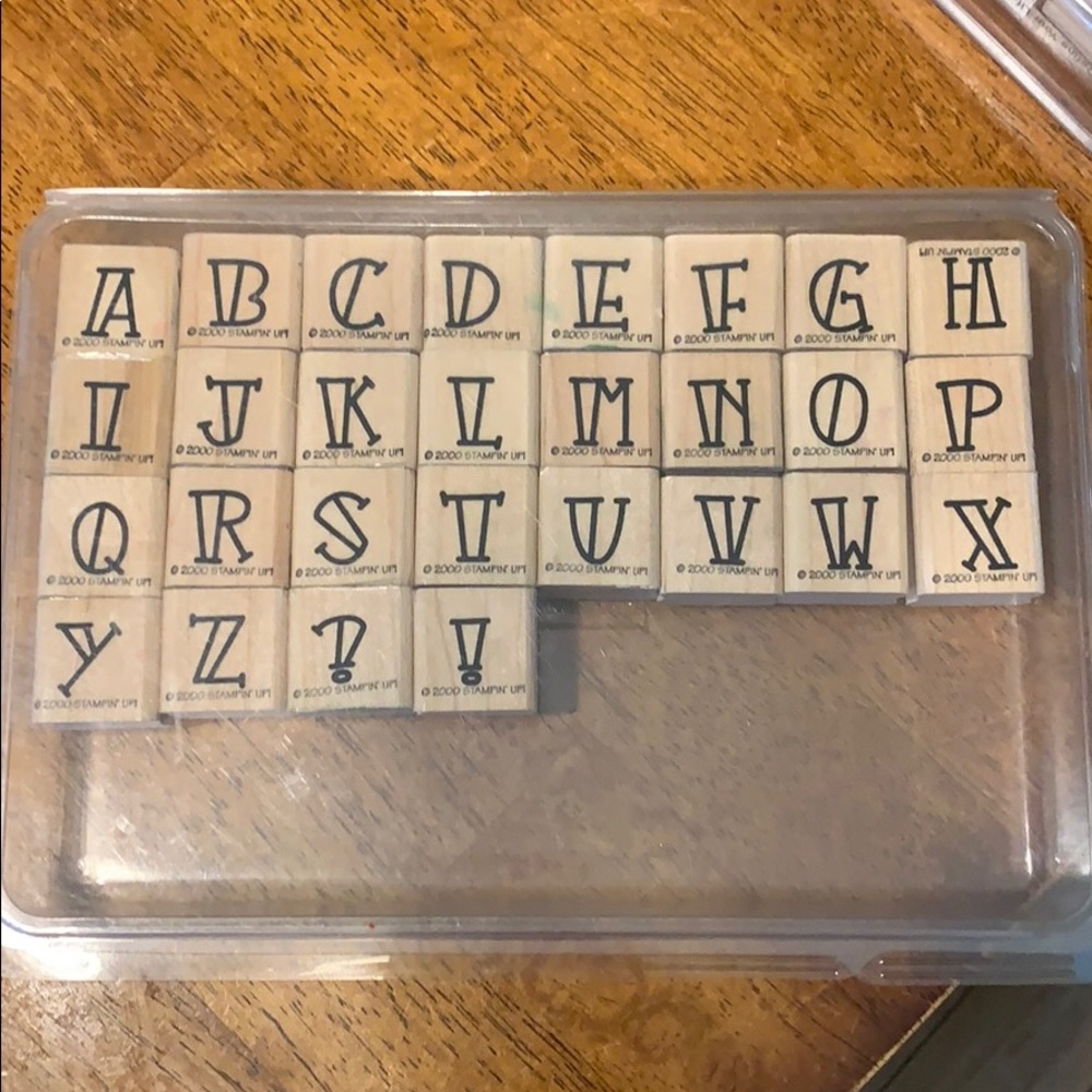 STAMPIN’ UP! alphabet stamps gently used
